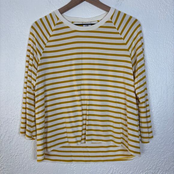 CAbi #5929 Yellow White Striped Standard Sweatshirt Size Small - Picture 2 of 5